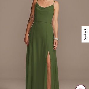 David’s Bridal Bridesmaid Dress in Martini Olive - size 14